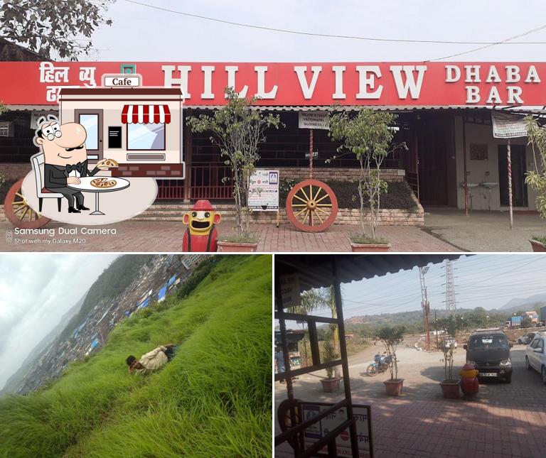 Enjoy the view at the outside area of Hill View Dhaba & Bar