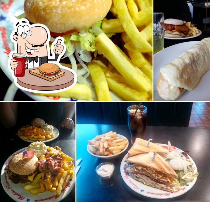 Try out a burger at Buddies USA Diner Towcester