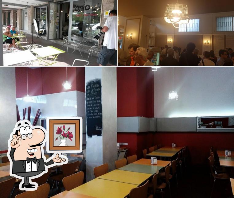 Gli interni di Brio ristorante self-service, colazioni e schiacciate