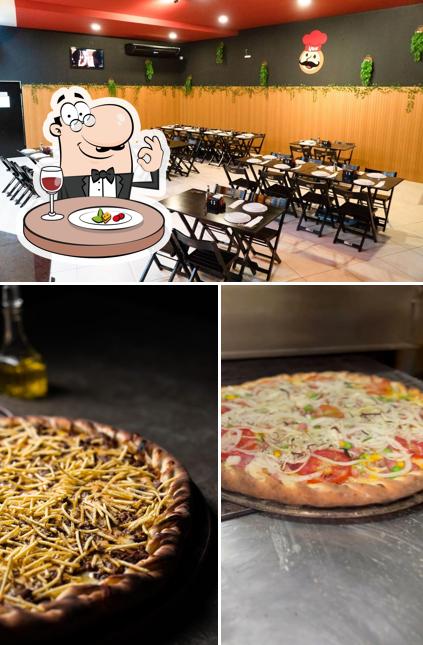 Esta é a foto apresentando comida e interior a Lavi Esfiharia Pizzaria