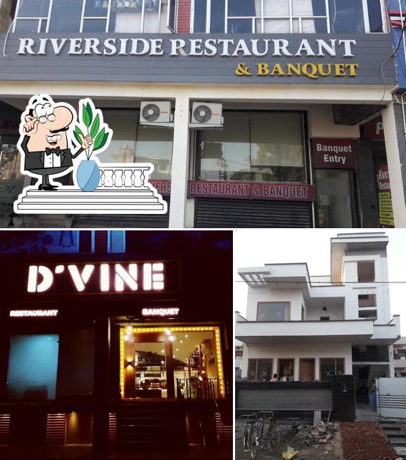 The exterior of D'vine Restaurant Best Veg Restaurant Banquet Hall