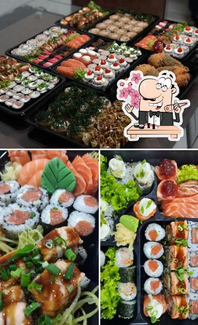 Rolos de sushi são oferecidos por GATHAI SUSHI
