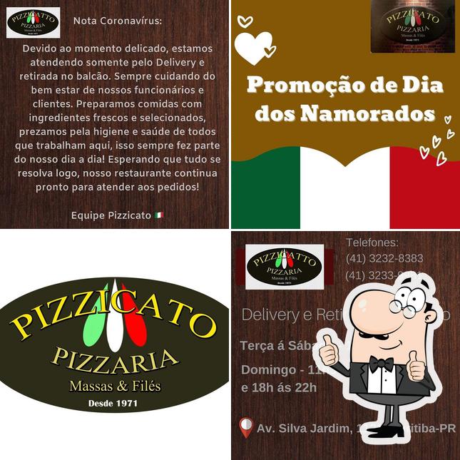 Pizzicato Pizza, Pasta e Filé pizzeria, Curitiba Restaurant menu and