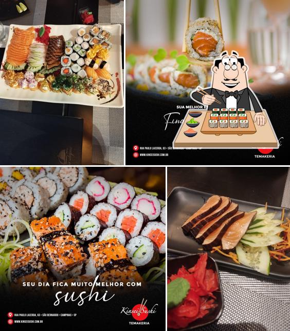 Peça diferentes opções de sushi