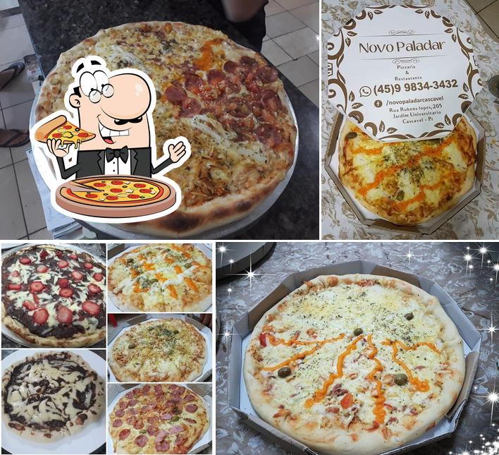 Peça pizza no Novo Paladar pizzaria Cascavel