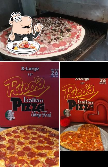 Try out pizza at Rico's Pizza