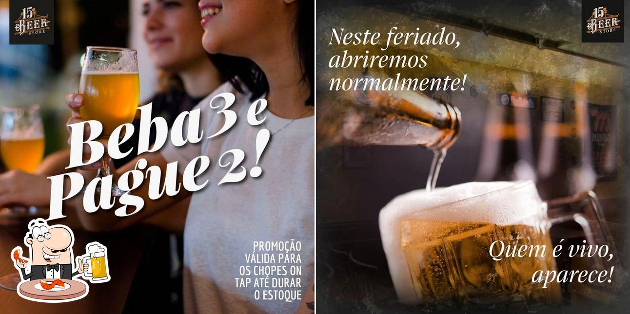 15 beer store serve uma gama de cervejas