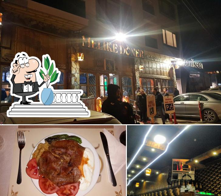 This is the picture showing exterior and food at Melike Döner