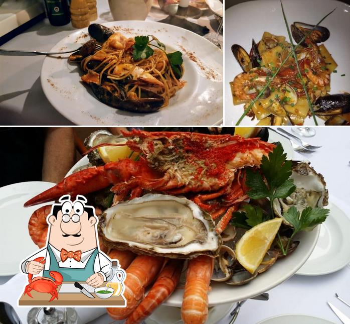 В "Marinella" вы можете заказать разные блюда с морепродуктами