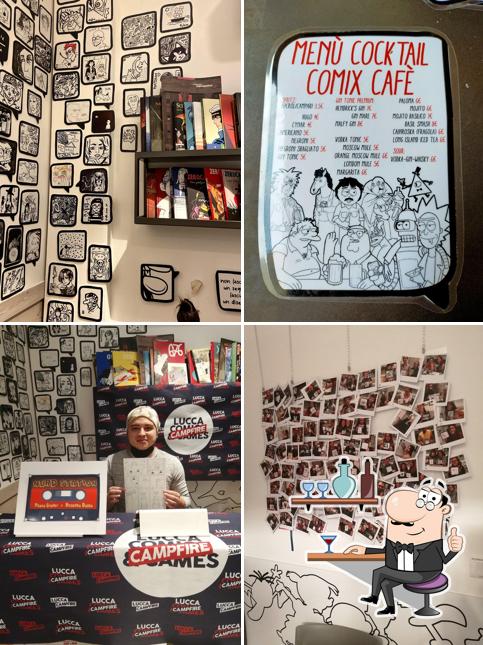 Gli interni di Comix Café