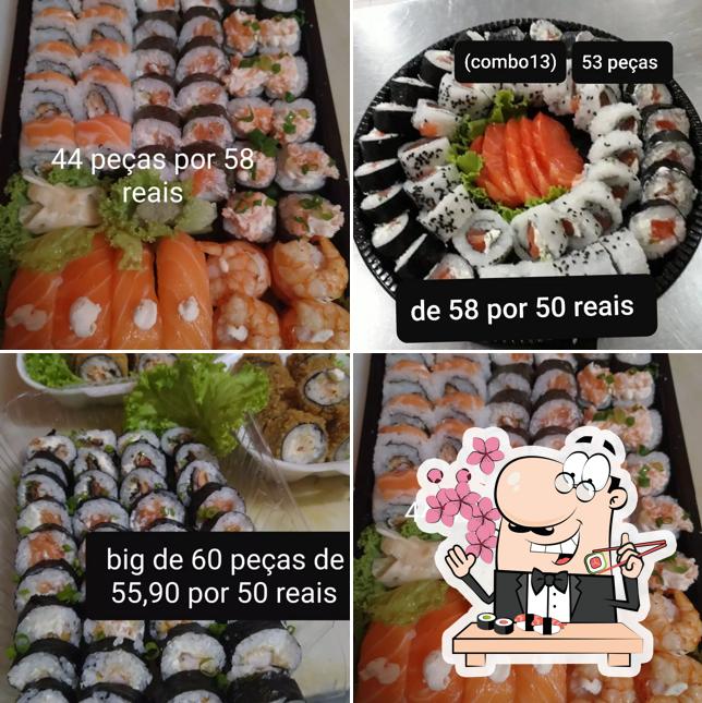 Prove diversas opções de sushi