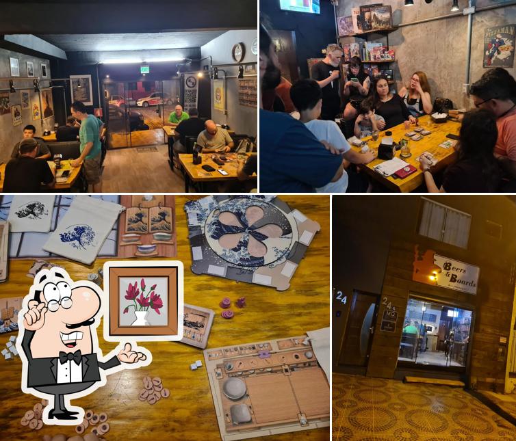 O interior do Beer & Boards