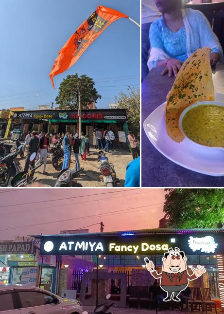 The photo of food and exterior at Atmiya Fancy Dosa