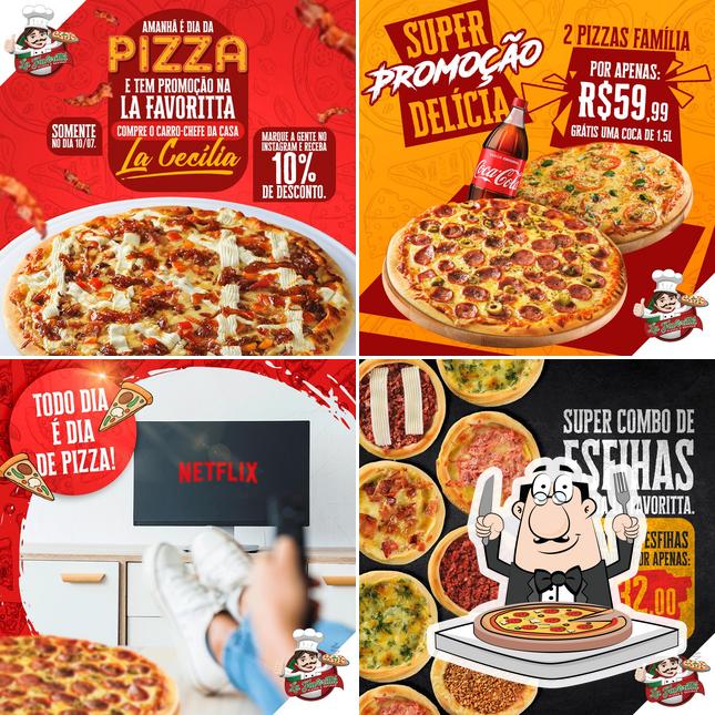 Peça pizza no La Favoritta Pizza e Esfihas