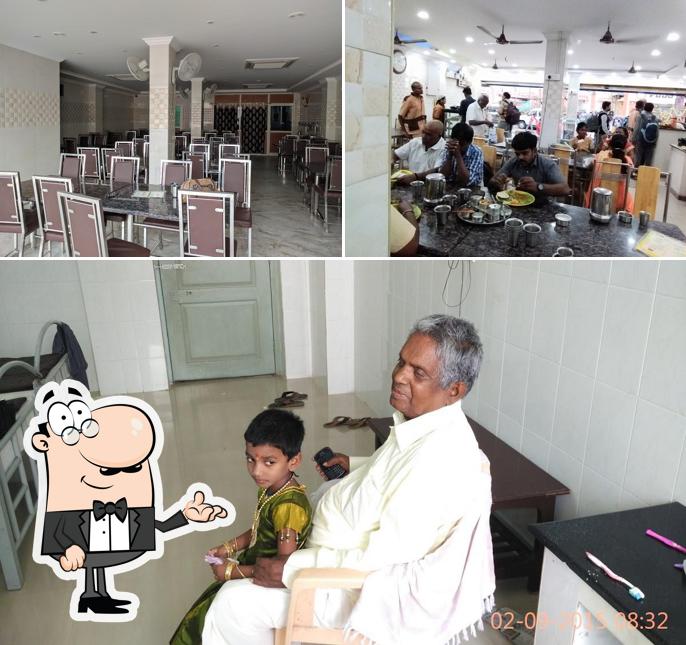 The interior of Hotel Saravana Bhavan