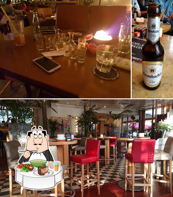 Снимок, на котором видны столики и пиво в Cafe & Bar Celona Wolfsburg