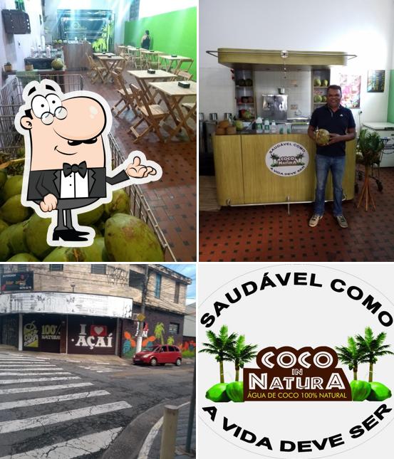 O interior do Agua de coco 100% natural delivery Coco in natura