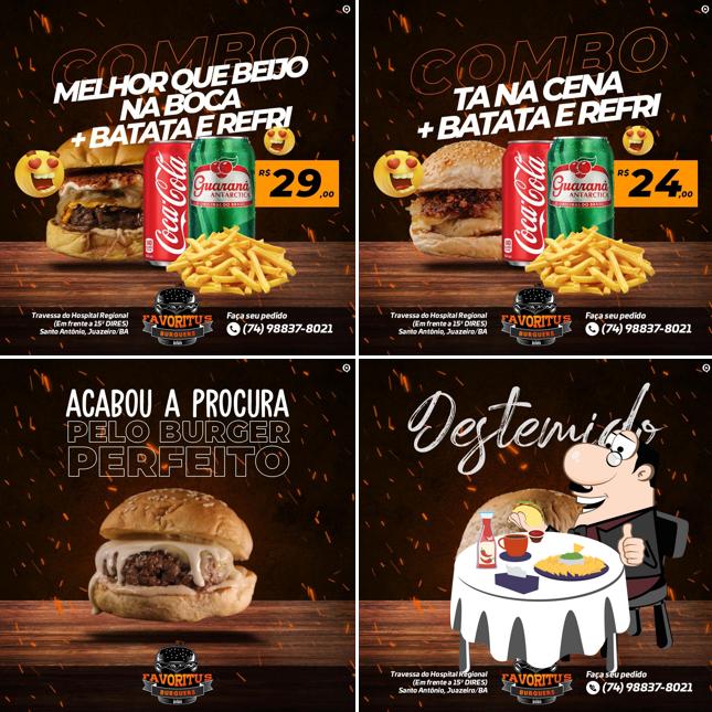 Consiga um hambúrguer no Favoritu's Burguers