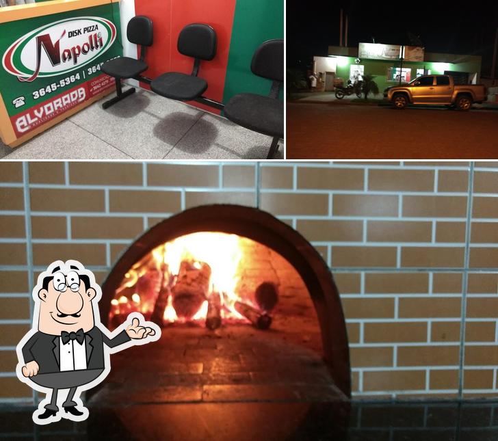 O interior do Disk Pizza Napolli