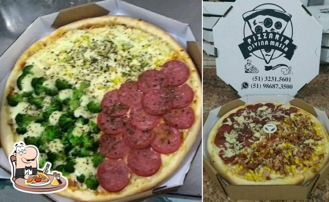 No Pizzaria Divina Massa, você pode provar pizza