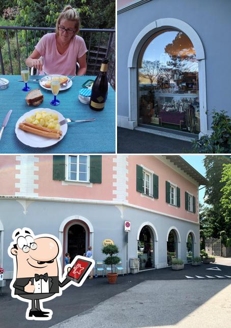 La foto della esterno e tavolo da pranzo di Enoteca Devina