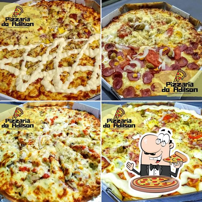 Escolha pizza no Pizzaria do Adilson