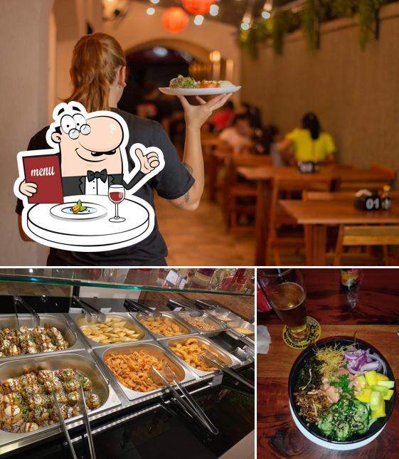 Entre diversos coisas, comida e interior podem ser encontrados a Kei Sushi & Petiscaria