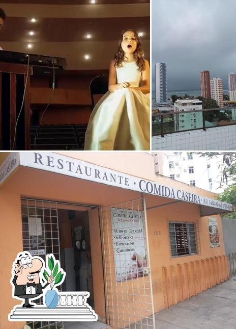 A ilustração a Restaurante Comida Caseira’s exterior e casamento