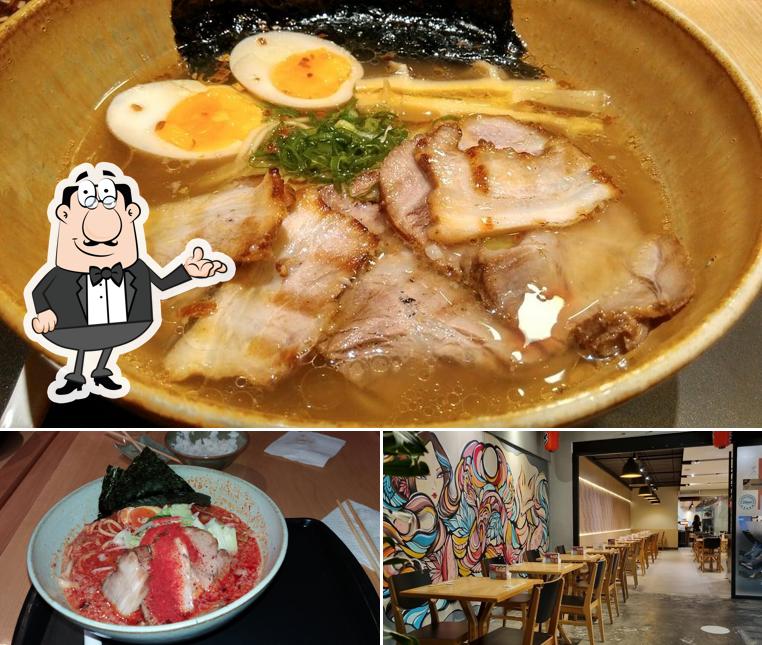 Confira a ilustração ilustrando interior e comida no Jojo Paraíso