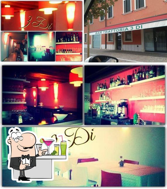 Las fotografías de barra de bar y interior en Bar Trattoria 3di