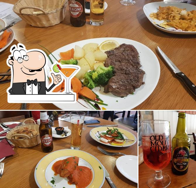 The picture of Rustico’s drink and food
