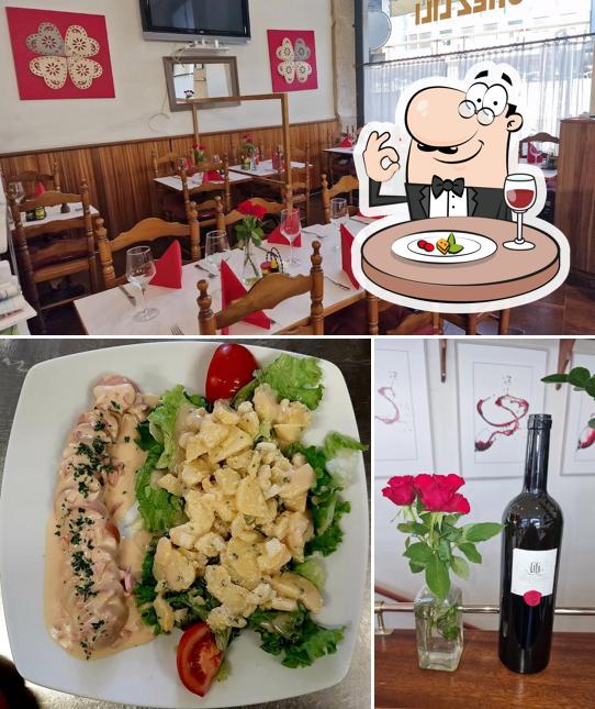Questa è la immagine che raffigura la cibo e interni di Restaurant Galicia