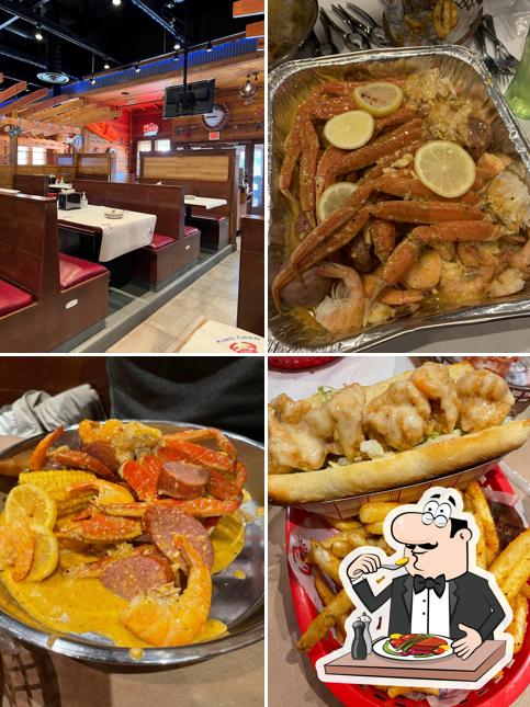 Food at King Crab Cajun Seafood and Bar
