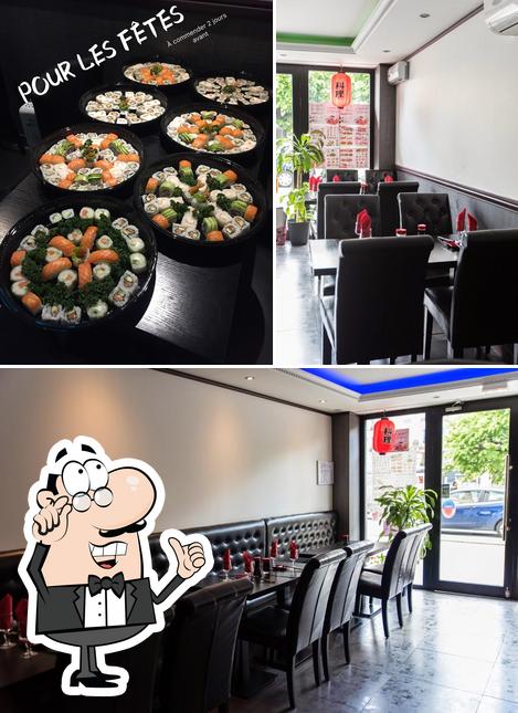 Voici la photo indiquant la intérieur et nourriture sur Yile Sushi