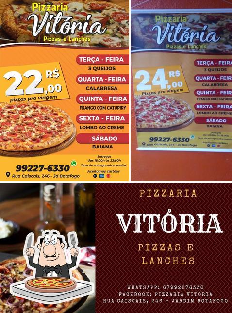 Consiga pizza no Pizzaria Vitória