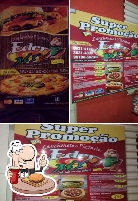 Peça um hambúrguer no Eder Mix - Lanchonete - Pizzaria - Pastelaria - Jantinhas e Porções