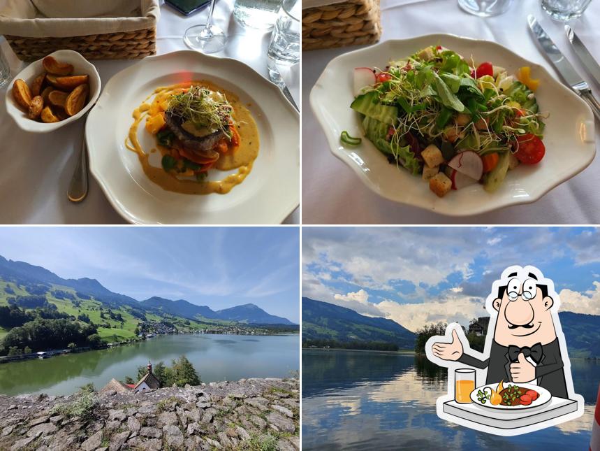 Tra le diverse cose da Restaurant ​Insel Schwanau si possono trovare la cibo e esterno