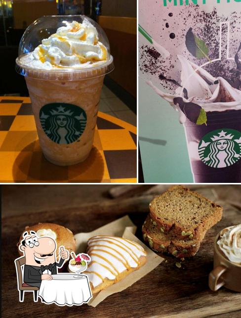 Starbucks sert une sélection de desserts