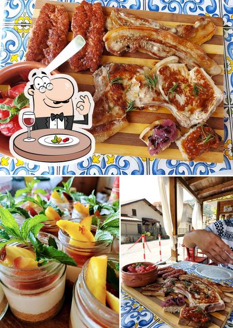 La cibo e interni del ristorante