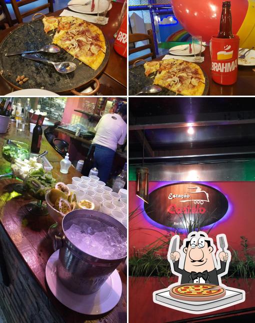 Escolha pizza no Estação Castelo