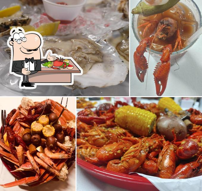 Get various seafood items offered by Bubba's Sports Bar