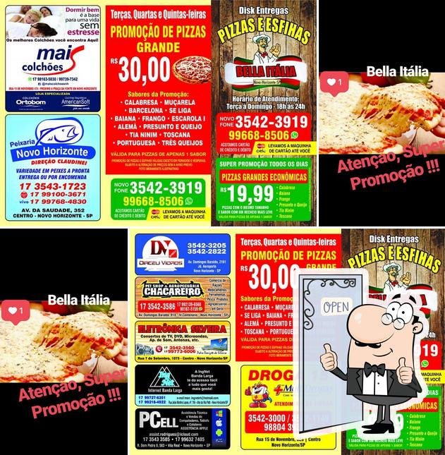 Bella itália DISK PIZZA NH pizzaria, Novo Horizonte Avaliações de