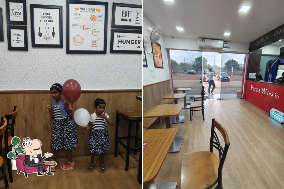The interior of Pizza Wings Goa
