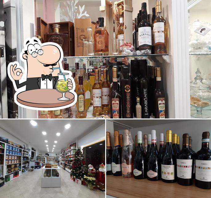 This is the picture showing drink and interior at Il Piacere Del Gusto food store