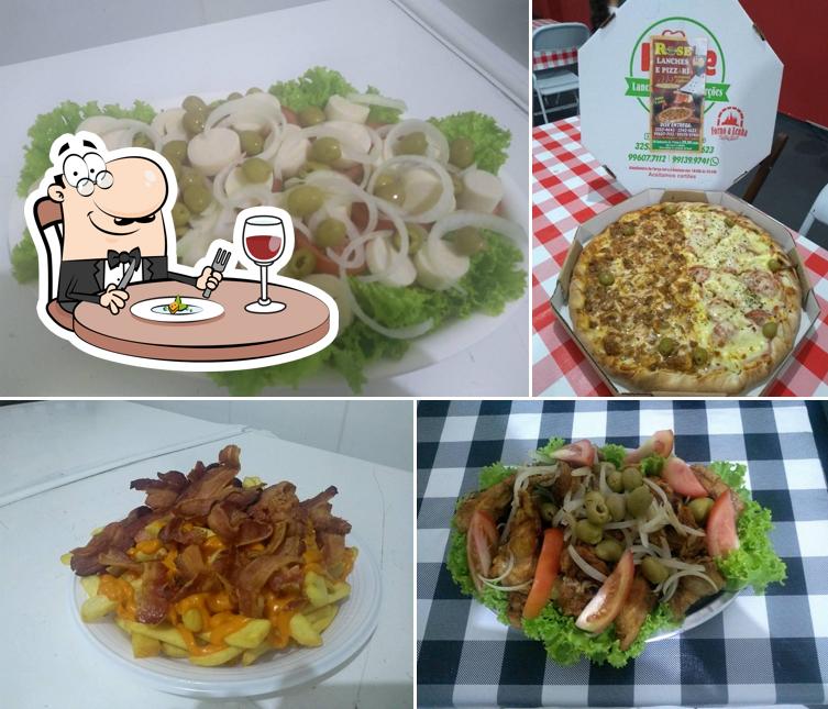 Comida em Rose lanches e pizzaria