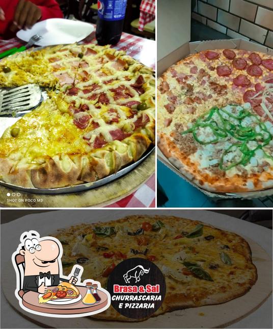 No Churrascaria e Pizzaria Brasa & Sal, você pode degustar pizza