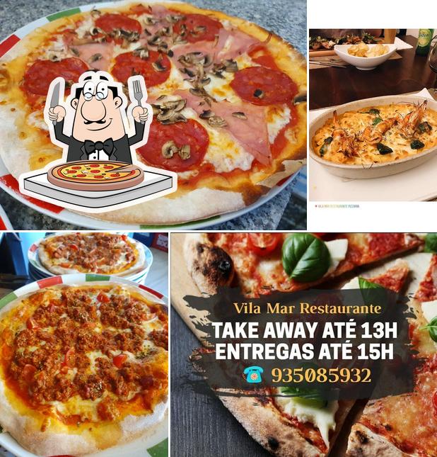 Experimente pizza no Vila Mar Restaurante - Pizzaria