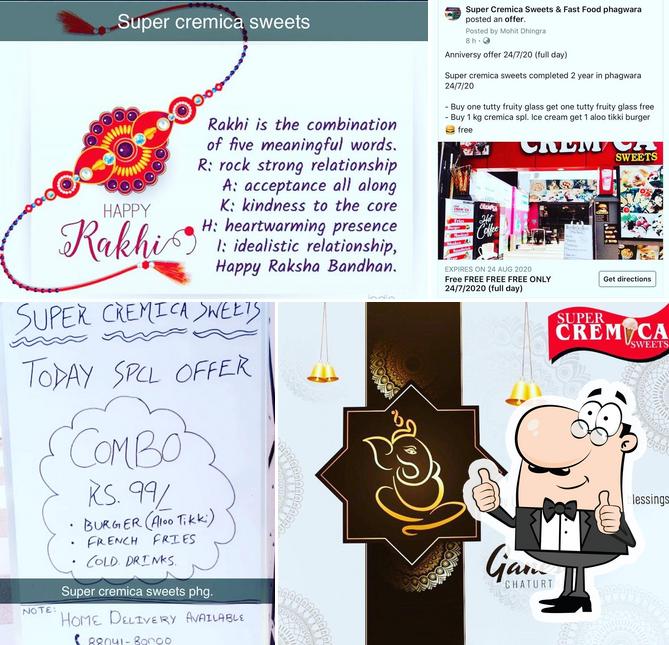 Super Cremica Sweets, Phagwara Restaurant menu and reviews