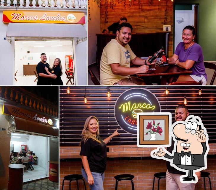 O interior do Marcos Lanches