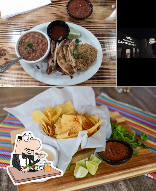 Take a look at the picture showing food and exterior at Mountain Fork Cantina & Grill